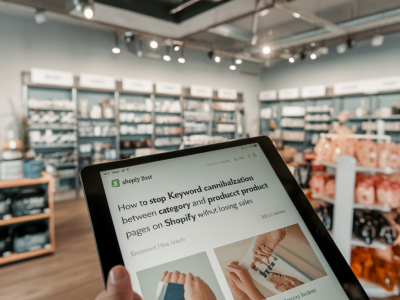 How to stop keyword cannibalization between category and product pages on shopify without losing sales