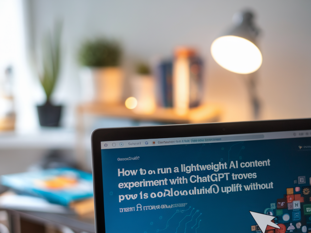 How to run a lightweight ai content experiment with chatgpt that proves organic uplift without risking rankings